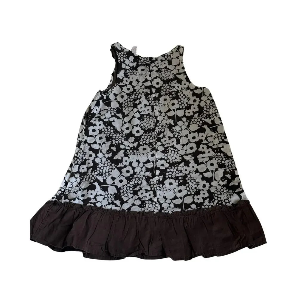 Cottagecore Cherokee Floral Maxi Dress 4T Brown White